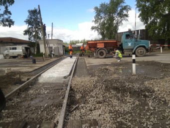 Ремонт на жд переезде 2