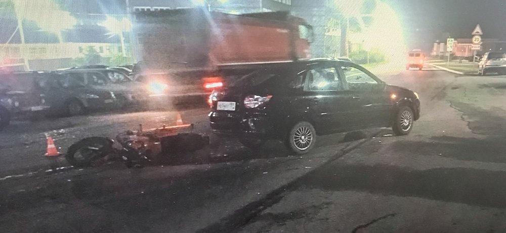 В Соликамске в результате ДТП пострадал водитель мотоцикла
