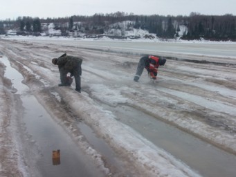Ледовая переправа «п. Тюлькино - д. Тюлькино» закрыта полностью