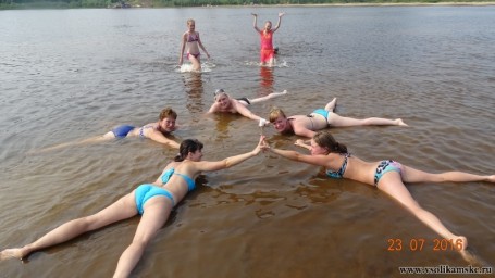 Синхронное плавание.Лето в луже