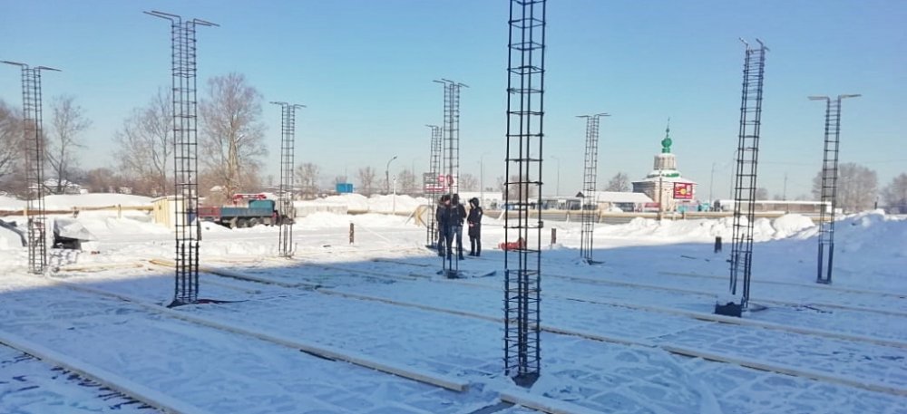 В Соликамске продолжается строительство здания Автостанции